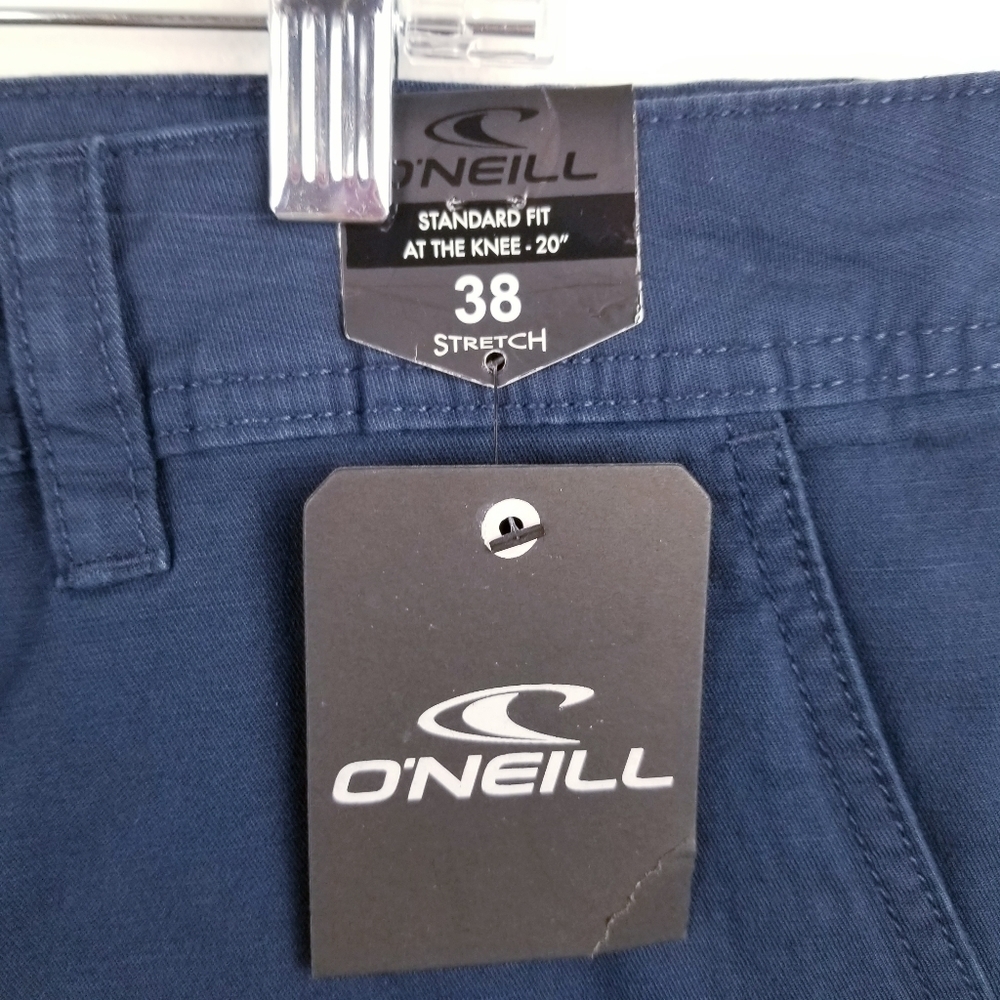 O'Neill Navy Blue Jaxson Stretch Chino Shorts NWT size 38 - Picture 3 of 9